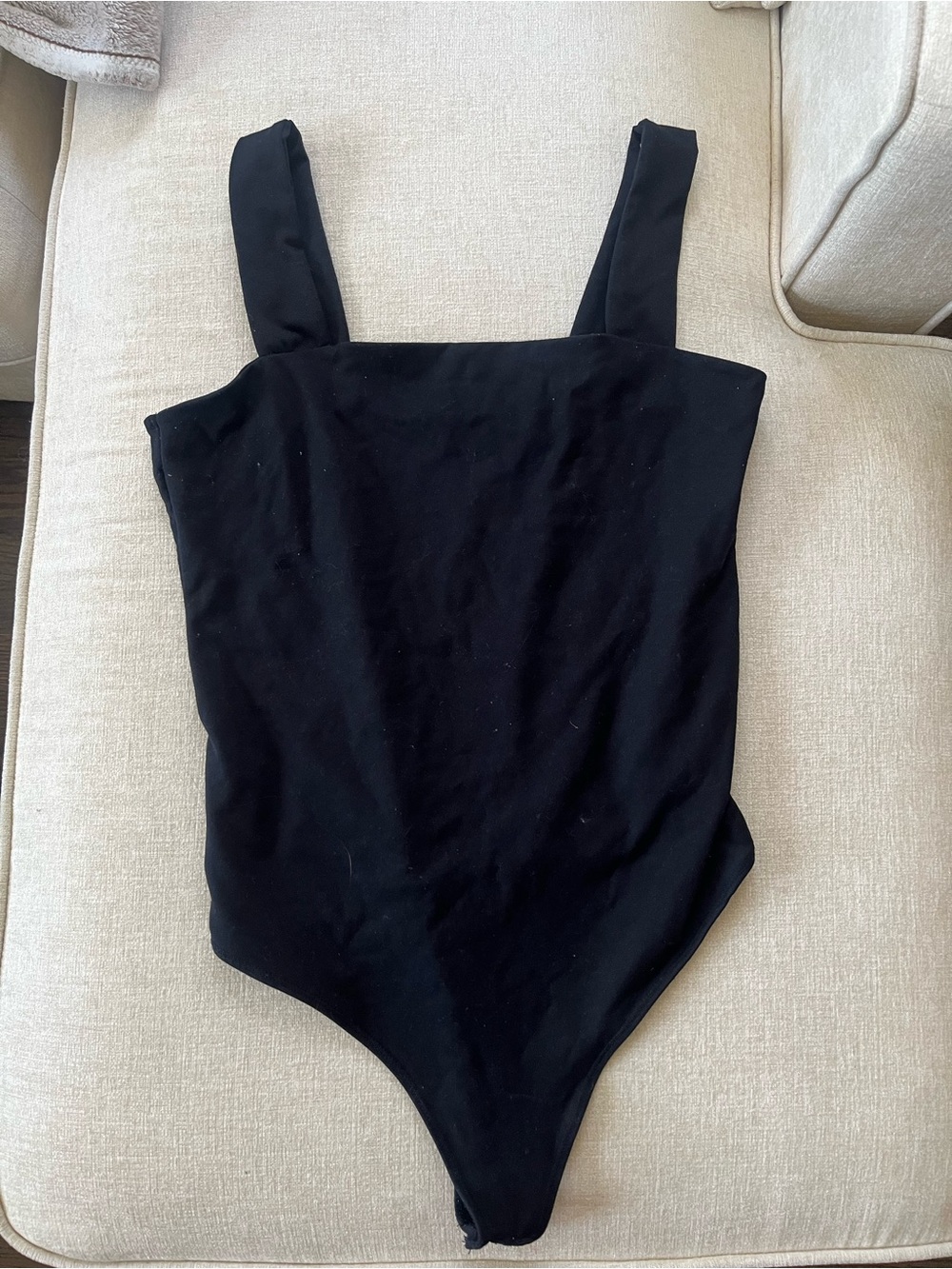 Abercrombie & Fitch Black Square-Neck Bodysuit
